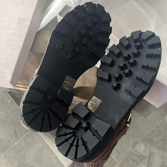 NEW Jimmy Choo Youth II Corduroy Suede Boots, Brown/Clay, New, Size 37.5 - Picture 10 of 14